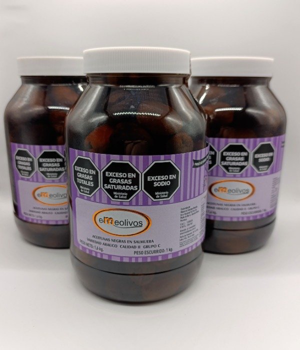 Producto - Aceitunas negras en salmuera x 1 kg (3 x 1 kg) N. 0