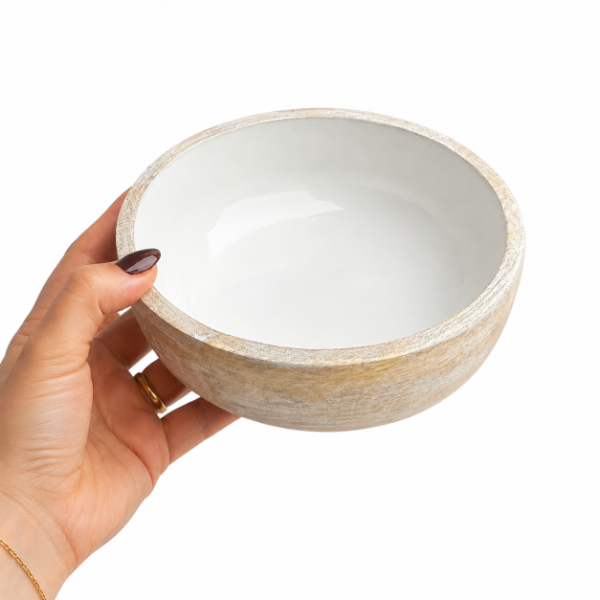 Producto - CUENCO MADERA DE MANGO Y ENAMEL ALBA - 0