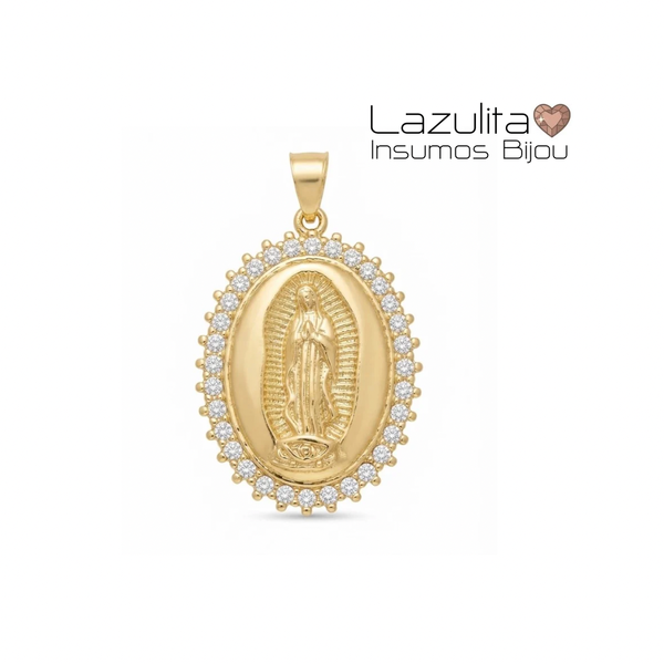 Producto - MEDALLA GUADALUPE CIRCONIAS OVALADA