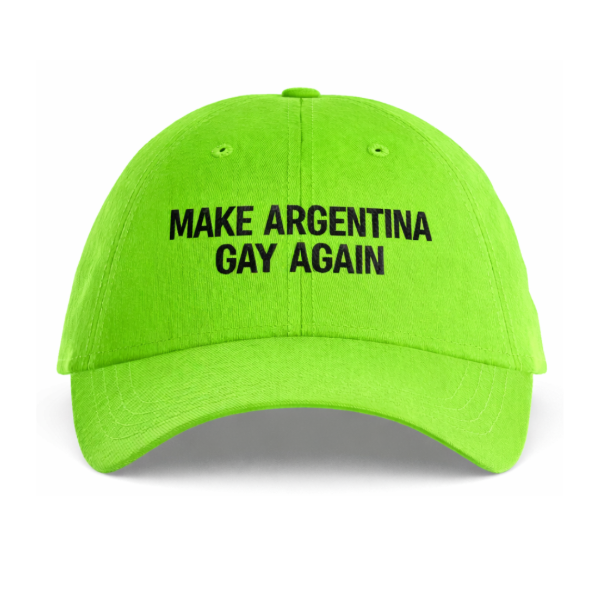 Producto - Gorra BRAT Make Argentina Gay Again - Bordado Negro - Unisex - OFERTA