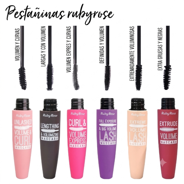 Producto - Mascara de pestañas Volumen - Ruby Rose - 1