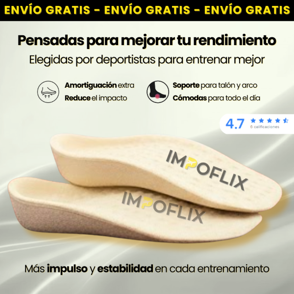 Producto - Talonera Deportiva Aumenta 2cm Amortigua Running Padel Tenis