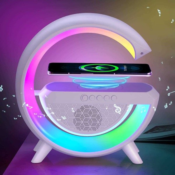 Producto - Parlante con cargador inalámbrico y luz