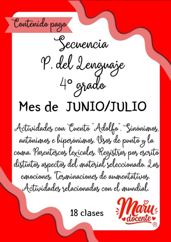 Producto - JUNIO/JULIO PDL CUARTO