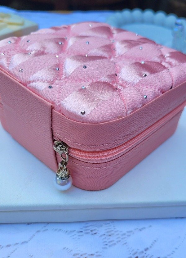 Producto - Mini joyero rosa con strass - 1