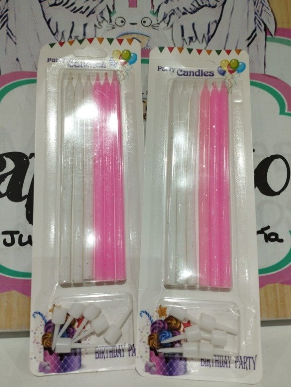 Producto - Blister x 6U. Velas de Cumpleaños Brillo