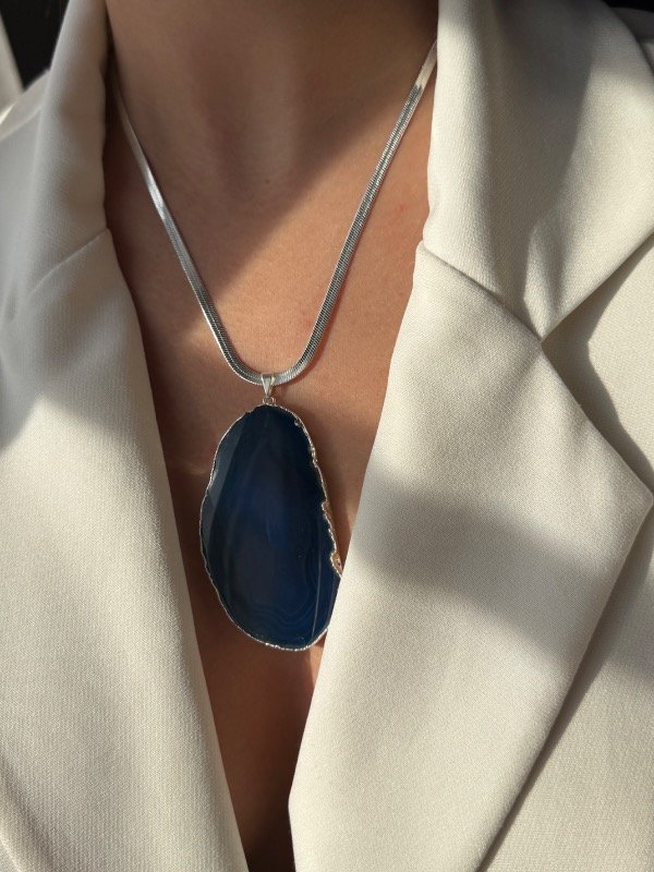 Producto - Collar slice stone blue - 2