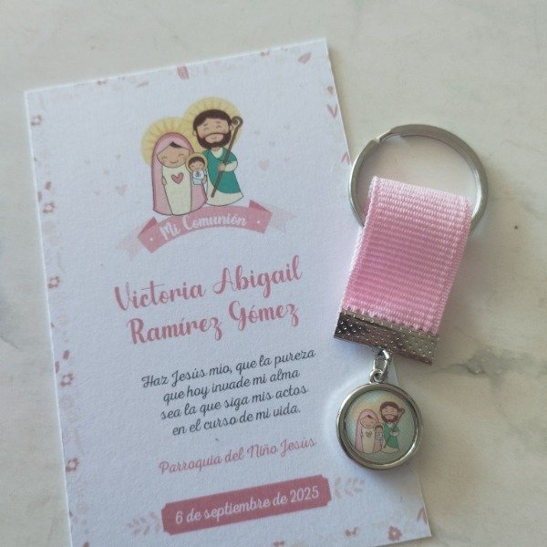 Producto - PACK ESTAMPAS CON LLAVERO CINTA - COMUNION