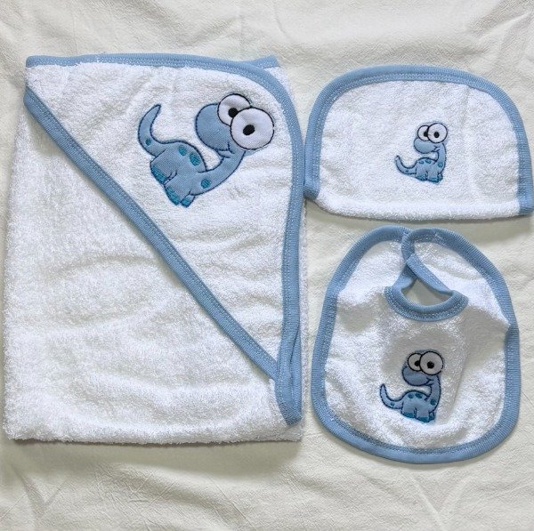 Producto - Toallon + Babero + Babita Celeste