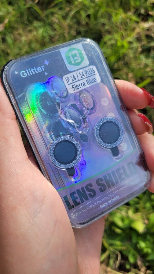 Producto - Iph 14 y iph 14 plus protector de camara brillo azul