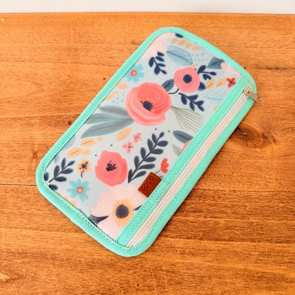 Producto - ESTUCHE CELINA Diseño Primavera Verde Agua