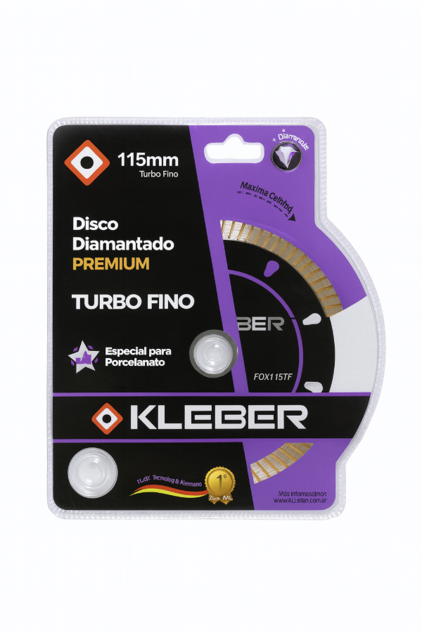 Producto - Disco Diamantado Turbo Fino Kleber 115mm Corte Preciso porcelanato
