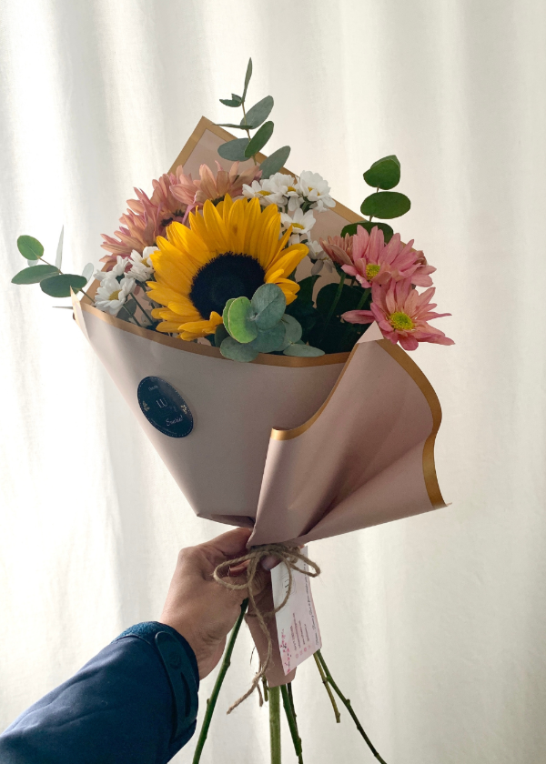 Producto - Ramito chico con girasol