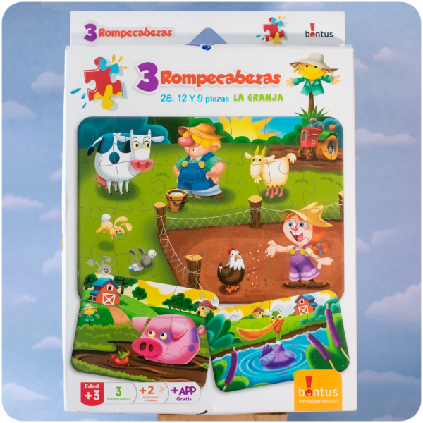 Producto - Rompecabezas Bontus - Granja (Set de 3)