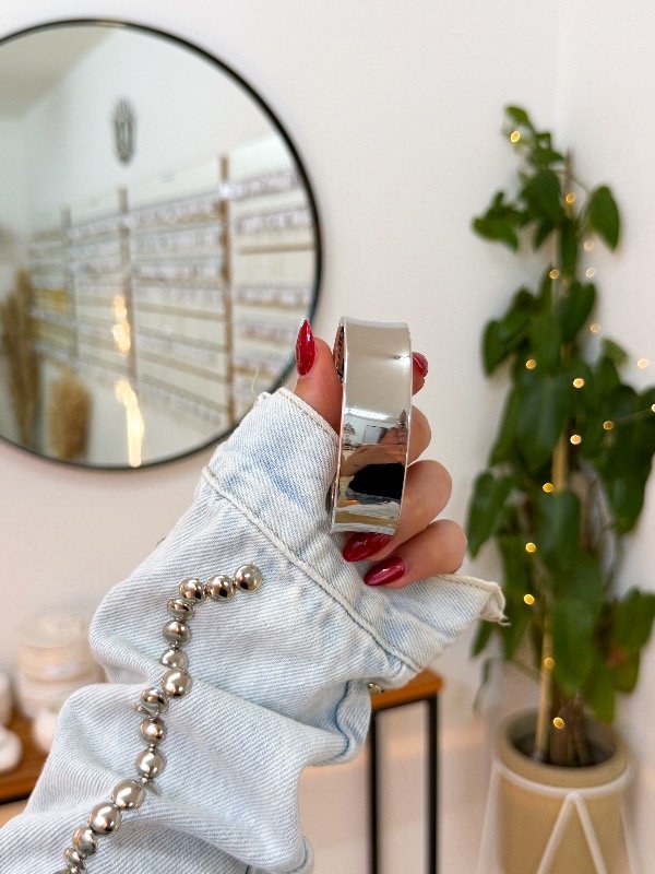 Producto - Esclava plateada cuadrada