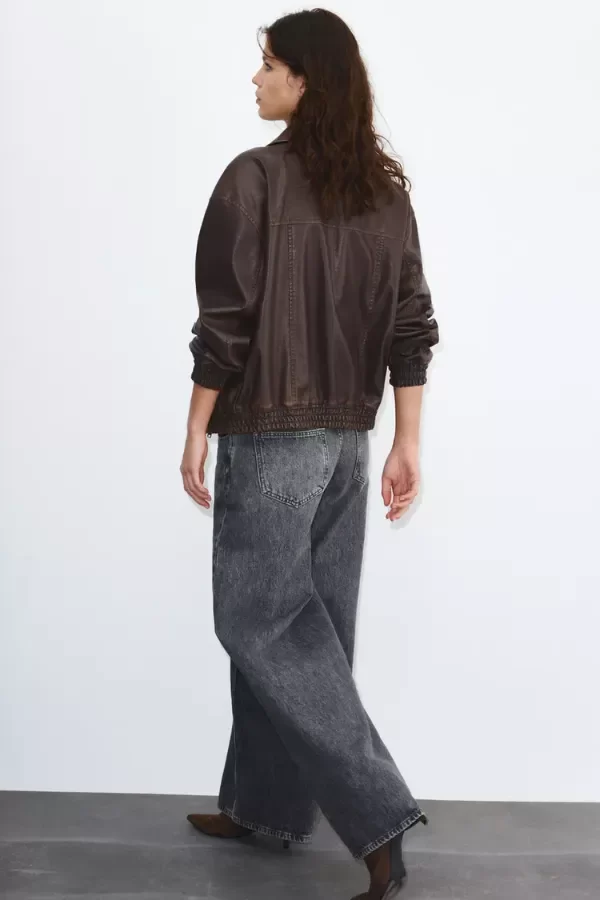 Producto - Campera efecto piel Pull and bear - 2