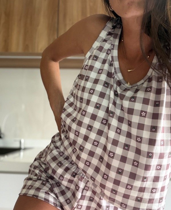 Producto - Pijama corto modal Cuadrille flower -preventa y precio especial- - 0