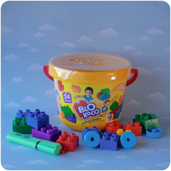 Producto - Balde con 24 Bloques Grandes - Blokoco