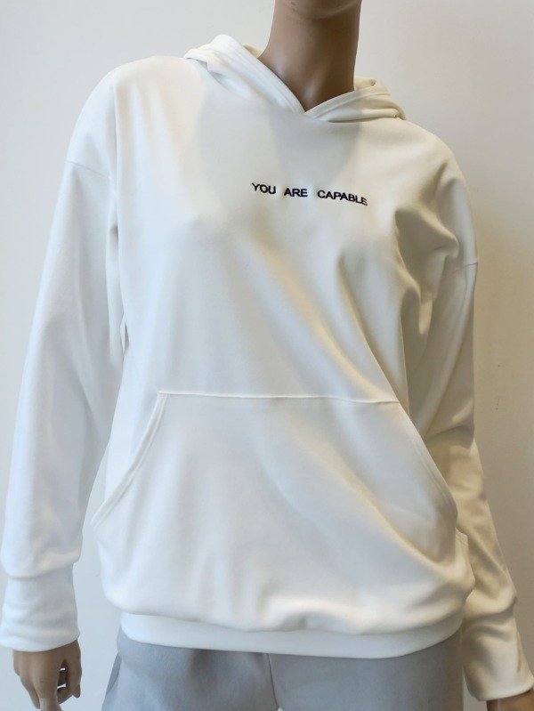 Producto - Buzo Canguro Tini Liso Bordado "Capable" (Art. 5754)