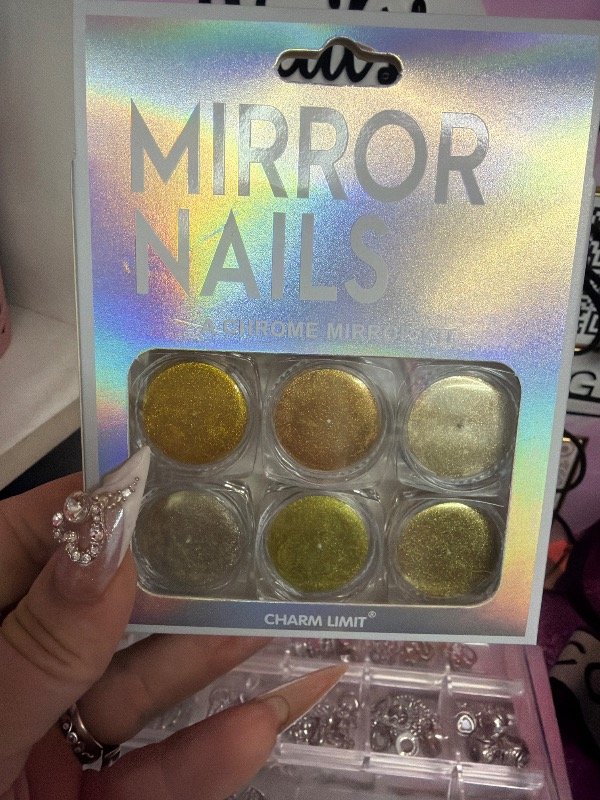 Producto - Polvos espejos mirror dorados x6