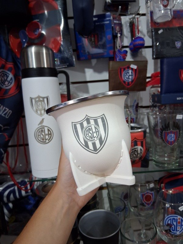 Producto - Mate camionero San Lorenzo blanco