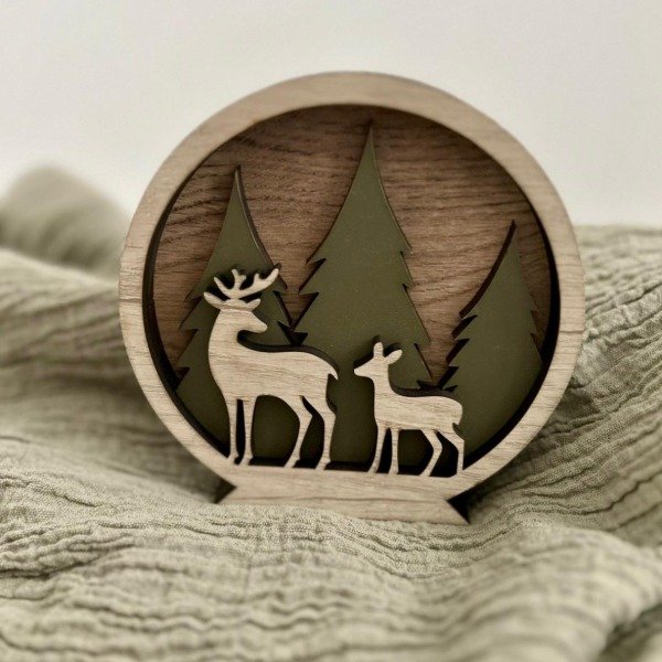 Producto - ADORNO DECORATIVO REDONDO CIERVOS