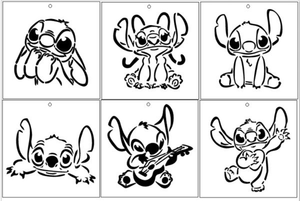 Producto - STENCIL STITCH COMBO X 6 de 20 x 20 cm