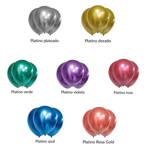 Producto - Globoa latex Platino x 10 unidades