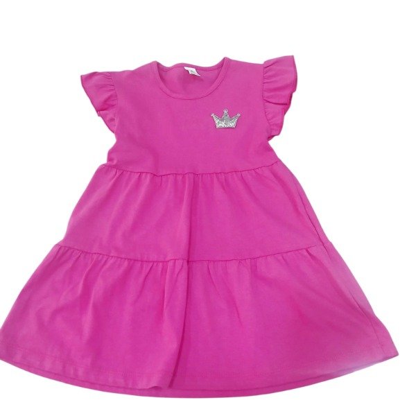 Producto - Vestido Bebá Corona fucsia T2 T5