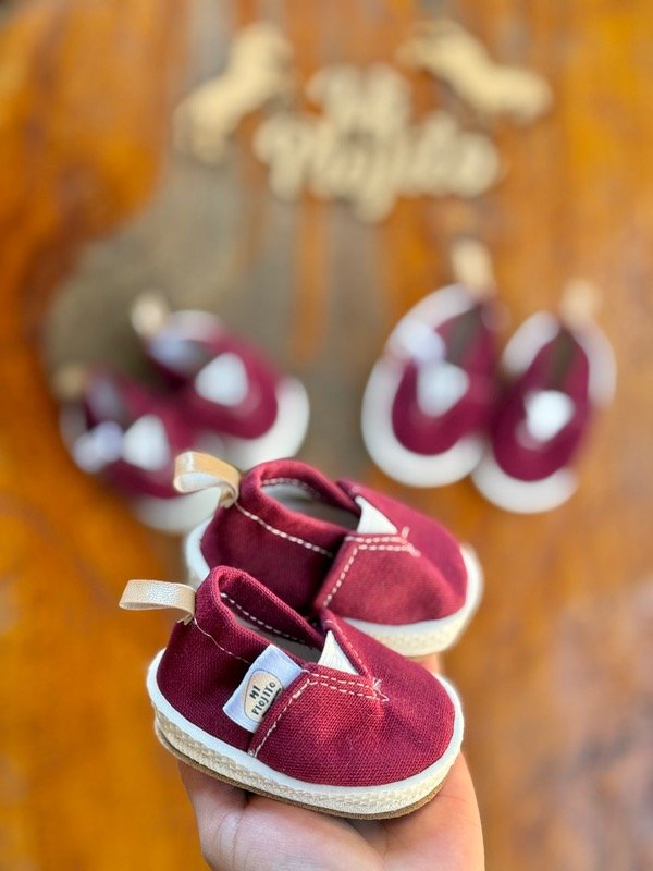 Producto - Alpargatas Lona lisa Bordó