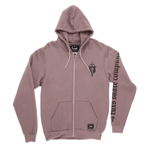 Producto - CAMPERA CON CIERRE TUXS ZIP HOODIE - SWORD FLAG VISÓN FRISA