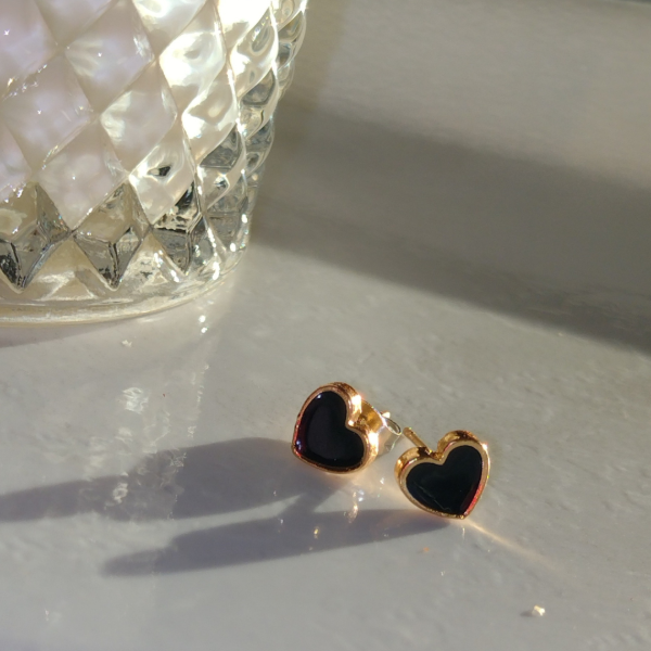 Producto - Aros corazón Amélie negro AD