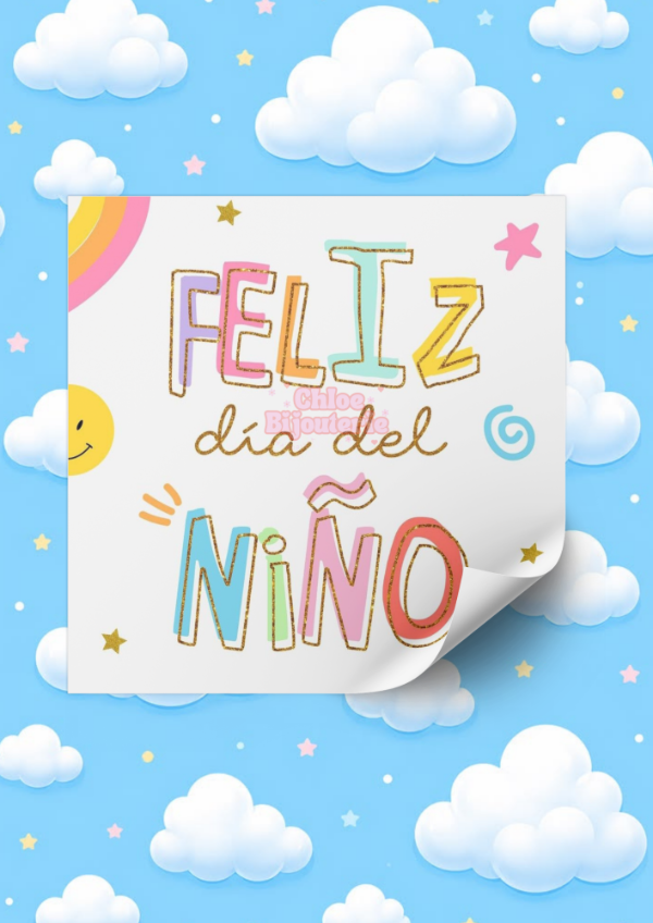 Producto - Adhesivo dia del niño: X35 UND (4X4) TEMATICA a1