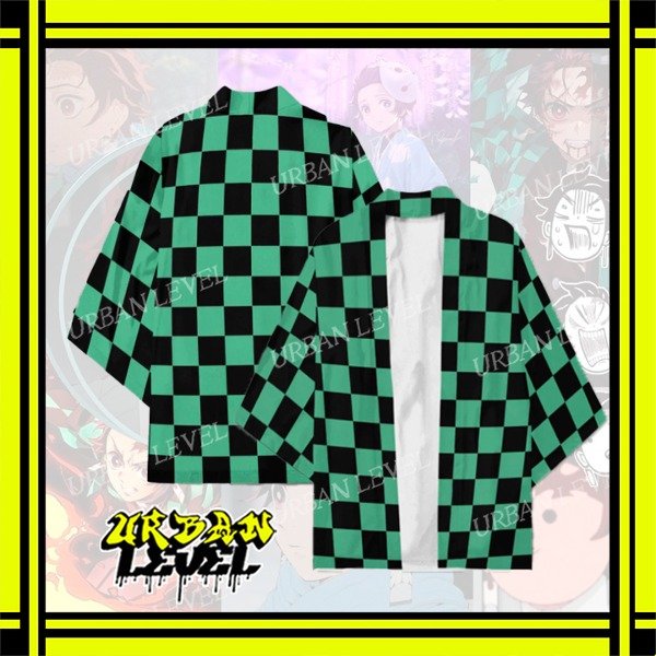 Producto - Kimono Tanjiro Kamado (Haori) Demon Slayer Kimetsu No Yaiba
