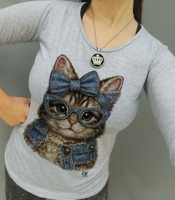 Producto - Remeras mangas larga mujer Diseños Cute Animals Denim