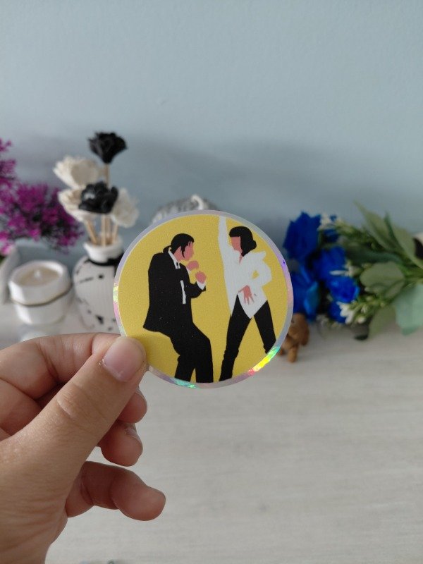 Producto - Stickers holográficos - Colección "Pelis/seres" 0137 - Pulp fiction