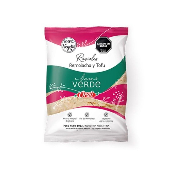 Producto - Ravioles -ORALI- integrales veganos x500gr -(varios sabores)
