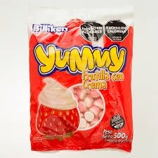 Producto - GOMITAS YUMMY FRUTILLA CON CREMA 500G