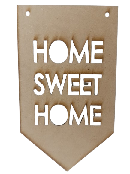 Producto - Banderin calado HOME SWEET HOME 25cm