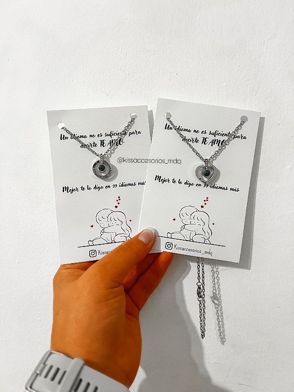 Producto - Collar te amo en 100 idiomas (por unidad)