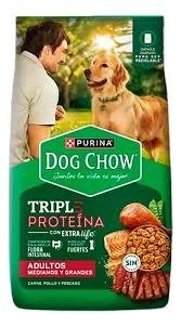Producto - DOG CHOW ADULTO RAZA MEDIANA GRANDE TRIPLE PROTEINA X 20KG