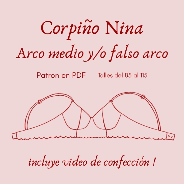 Producto - En promo! Molde PDF - Corpiño Nina // Arco medio o falso arco - leer descripción