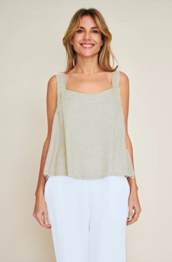 Producto - Musculosa 100 Lino Malva