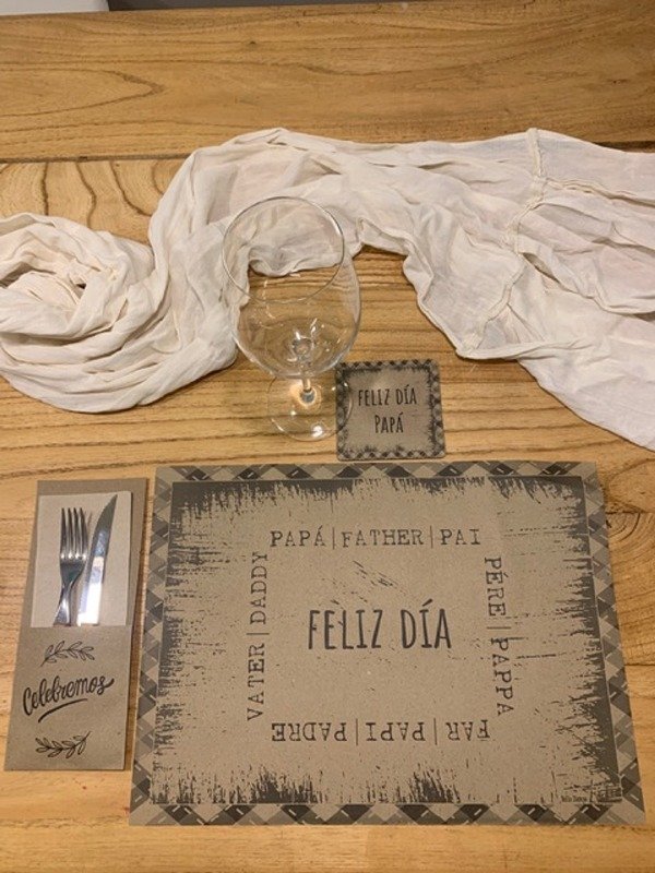 Producto - Set Platos De Sitio Para Mesa Dia Del Padre Todo X 12