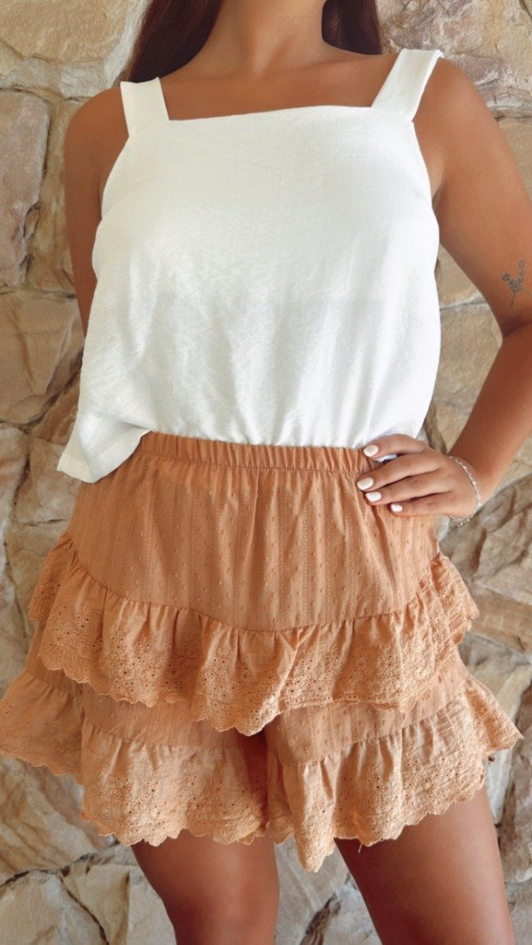 Producto - SHORT POLLERA CON PUNTILLA