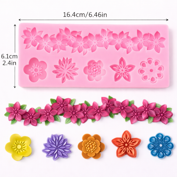 Producto - Molde tira de flores 026A3