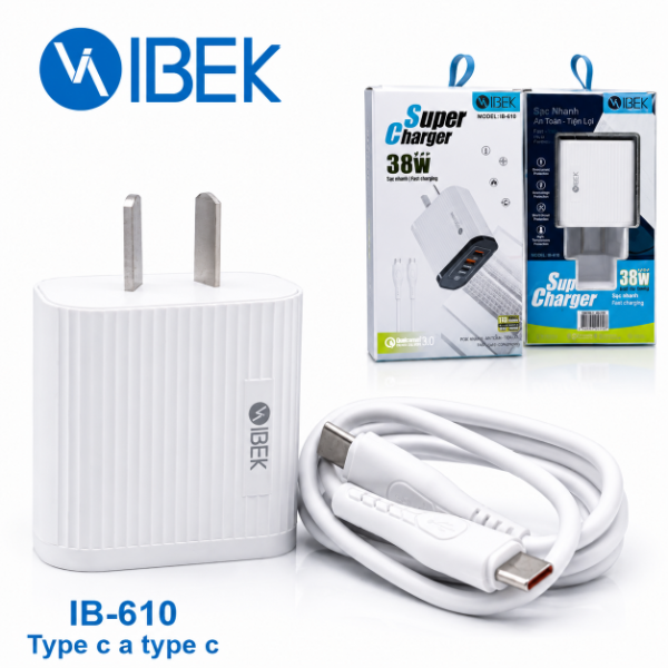 Producto - CG212 CARGADOR IBEK TIPO C A TIPO C 20W ALTA CALIDAD