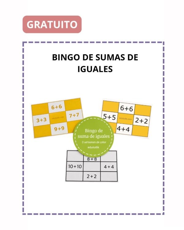 Producto - Bingo de suma de números iguales