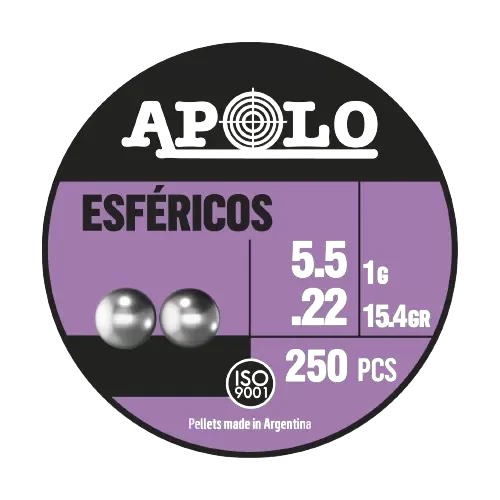 Producto - Balin Apolo Esferico Calibre 5,5 15,4GRAINS x 250 un