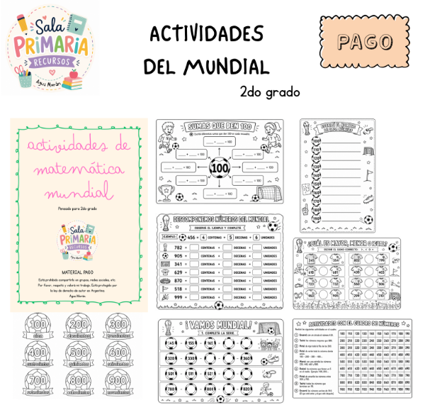 Producto - Actividades mundial 2do grado